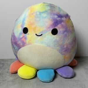 Squishmallows Kellytoy 8 inch Rainbow Tie Dye Octupus Plus Toy Release Date 2022